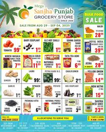 Mega Sanjha Punjab Grocery Store flyer week 35 Page 1