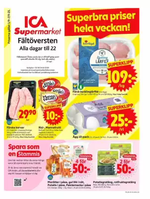 ICA Supermarket reklamblad (giltig till och med 7-09)