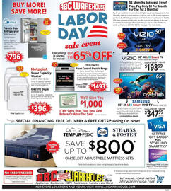 ABC Warehouse Weekly Ad week 36 Page 1