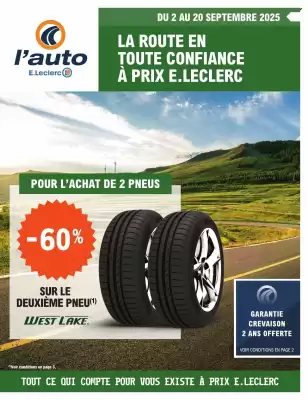 Catalogue E.Leclerc L'Auto (valable jusqu'au 20-09)