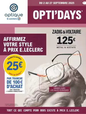 Catalogue E.Leclerc Optique (valable jusqu'au 27-09)