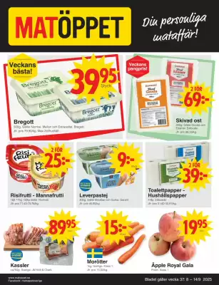 Matöppet reklamblad (giltig till och med 14-09)