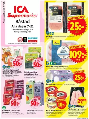 ICA Supermarket reklamblad (giltig till och med 7-09)