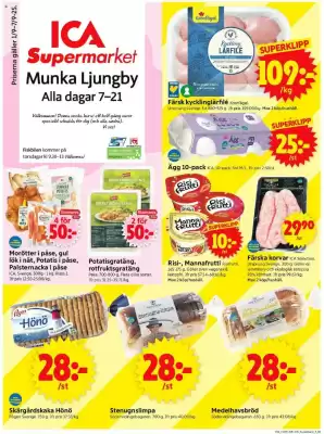 ICA Supermarket reklamblad (giltig till och med 7-09)
