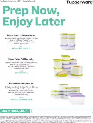 Tupperware flyer (valid until 1-10)