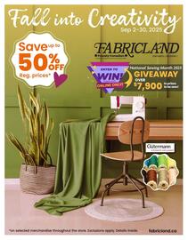 Fabricland flyer Page 1