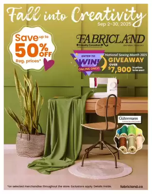 Fabricland flyer (valid until 15-09)