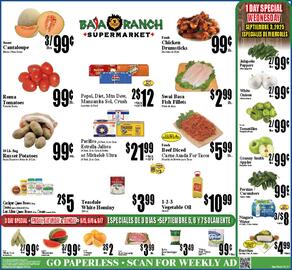 Baja Ranch weekly ad week 36 Page 1