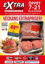 Extra Mjällby Stormarknad reklamblad vecka 36 Sida 1