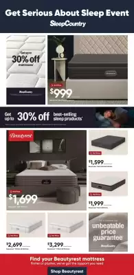 Sleep Country flyer (valid until 8-09)