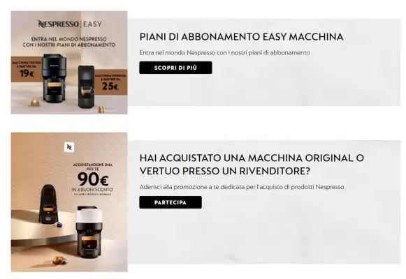 Volantino Nespresso (valido fino al 21-09)