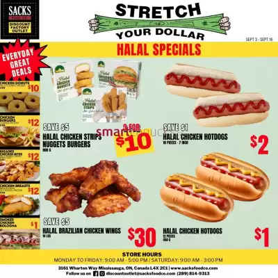 Sacks Food Co. flyer (valid until 16-09)