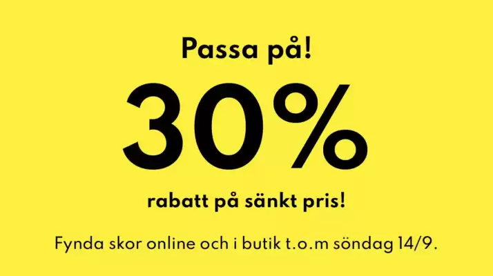 Din sko reklamblad (giltig till och med 14-09)