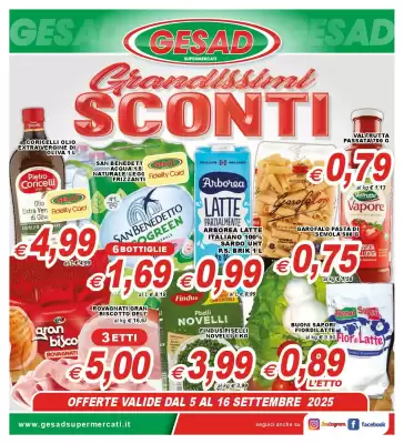 Volantino Gesad Supermercati (valido fino al 16-09)