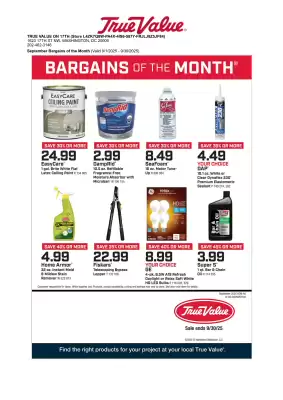 True Value weekly ad (valid until 30-09)