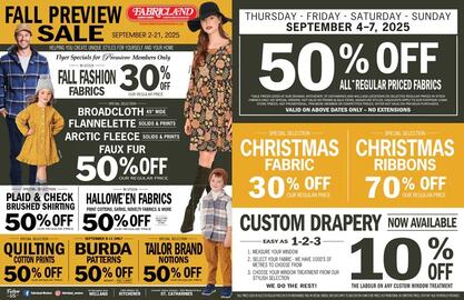 Fabricland flyer week 36 Page 1
