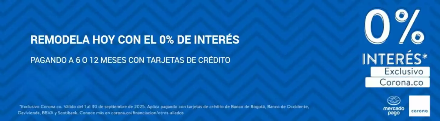 Catálogo Tienda Cerámica Corona (válido hasta 30-09)