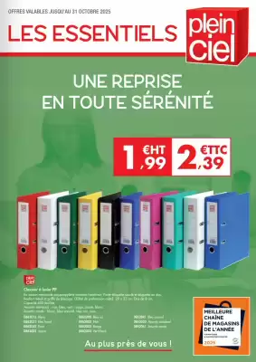 Catalogue Plein ciel (valable jusqu'au 31-10)