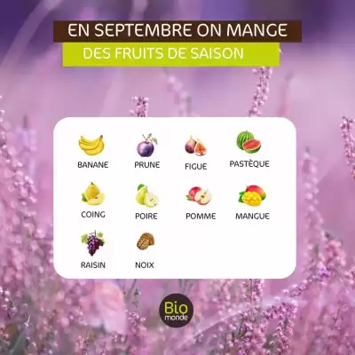 Catalogue Biomonde (valable jusqu'au 30-09)