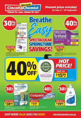 Cincotta Chemist catalogue (valid until 29-09)