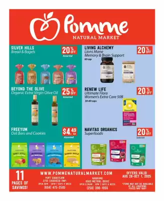 Pomme Natural Market flyer (valid until 1-10)