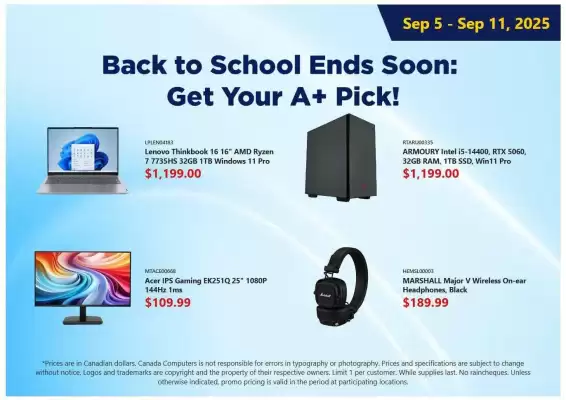 Canada Computers flyer (valid until 12-09)