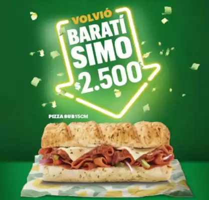 Catálogo Subway (válido hasta 18-09)