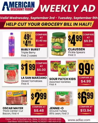 American Discount Foods weekly ad (valid until 9-09)