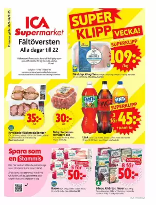 ICA Supermarket reklamblad (giltig till och med 14-09)