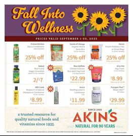 Akin's Natural Foods weekly ad Page 1