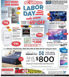 ABC Warehouse weekly ad week 37 Page 1