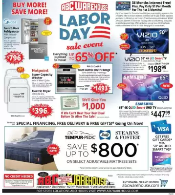 ABC Warehouse weekly ad (valid until 13-09)