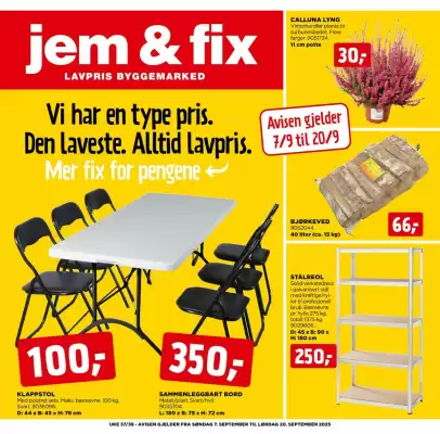 Jem & fix kundeavis (gyldig til 20-09)