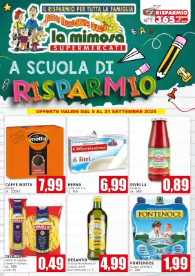 Volantino La Mimosa Supermercati (valido fino al 21-09)