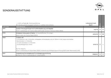 Opel Flugblatt | Combo Electric Seite 10