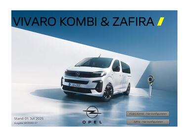 Opel Flugblatt | Vivaro Combi a Zafira Seite 1