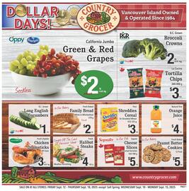 Country Grocer flyer week 37 Page 1