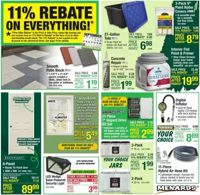 Menards weekly ad