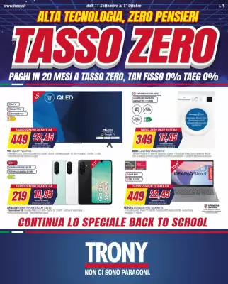 Volantino Trony (valido fino al 1-10)