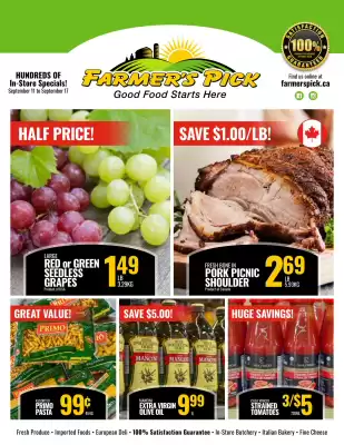 Farmer's Pick flyer (valid until 17-09)