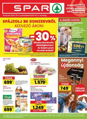 Spar akciós újság (érvényes eddig: 17-09)
