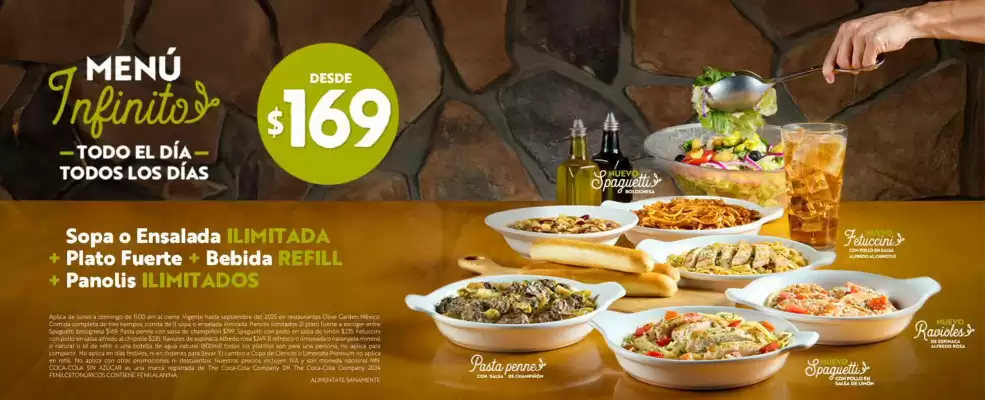 Catálogo Olive Garden (válido hasta 30-09)