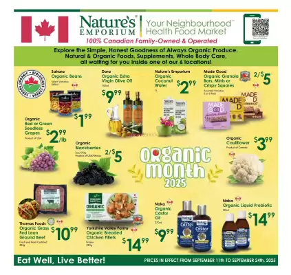 Nature's Emporium flyer (valid until 17-09)