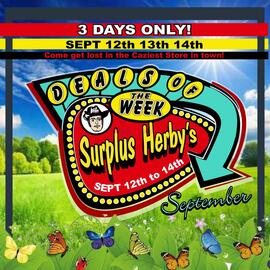 Surplus Herby's flyer week 37 Page 1