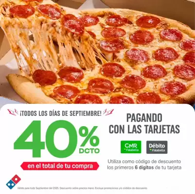 Catálogo Domino's Pizza (válido hasta 30-09)