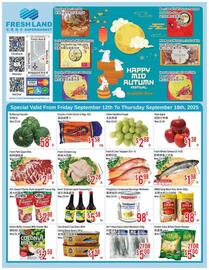 FreshLand Supermarket flyer week 37 Page 1