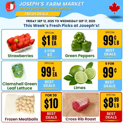 Joseph's Farm Market flyer (valid until 18-09)
