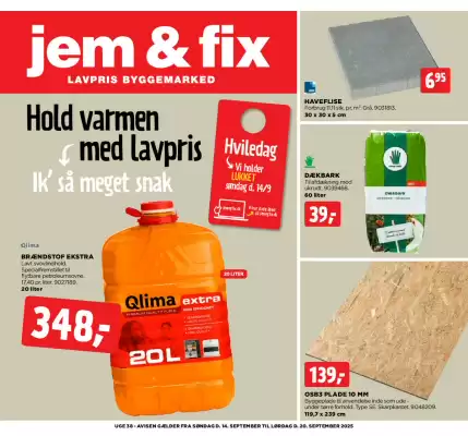 Jem & fix tilbudsavis (gælder indtil 20-09)