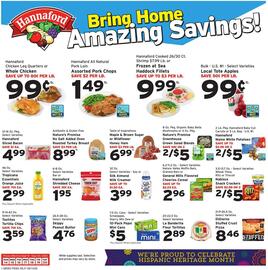 Hannaford flyer week 38 Page 1