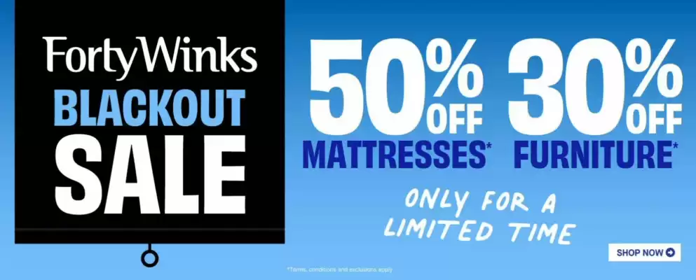 Forty Winks catalogue (valid until 12-10)
